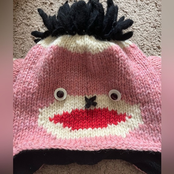 Wool Sock Monkey Hat - Picture 4 of 7